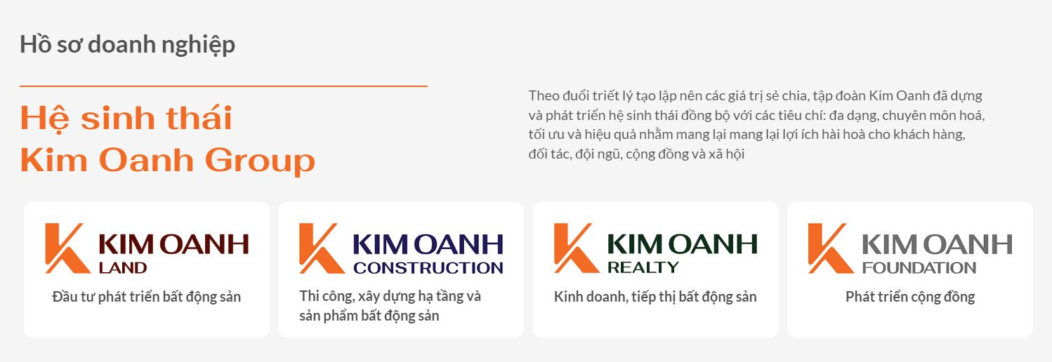 profile đánh giá năng lực tập đoàn Kim Oanh Group, chủ đầu tư Kim Oanh có uy tín không