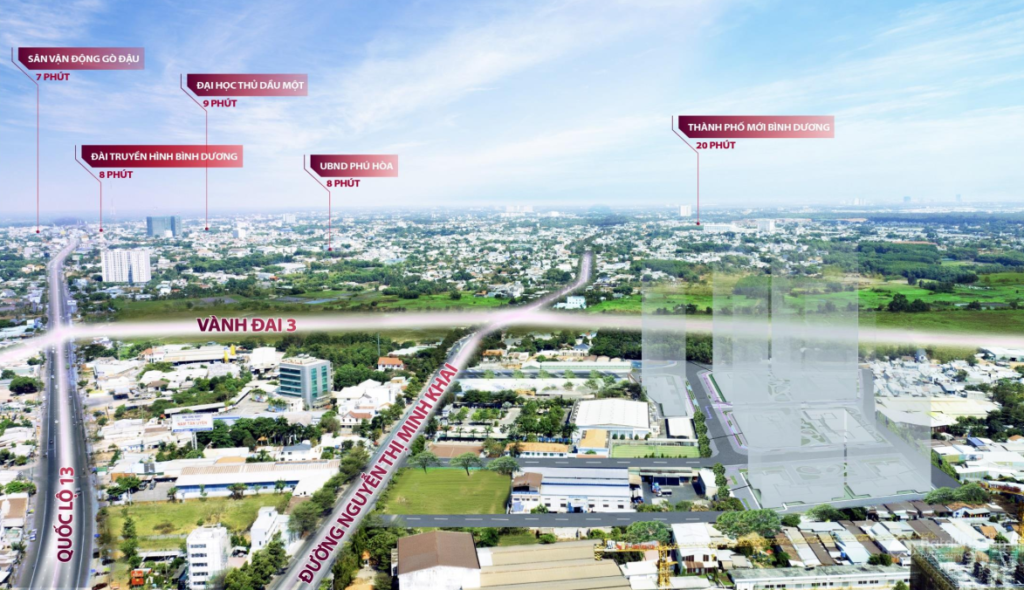 Vị trí dự án One Era Kinera Hoà Lân tại Thuận An Bình Dương