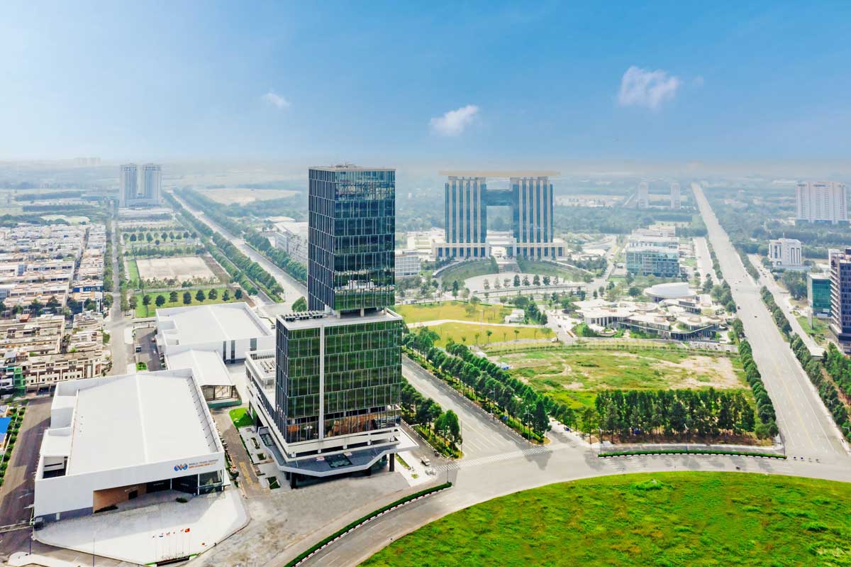 Vị trí dự án K-Home New City nằm giữa trung tâm thành phố mới Bình Dương, cạnh tòa nhà tháp đôi.