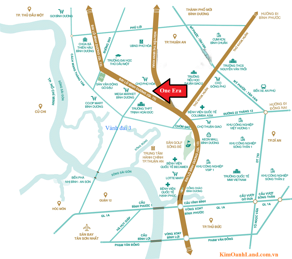 Vị trí dự án One Era Thuận Giao